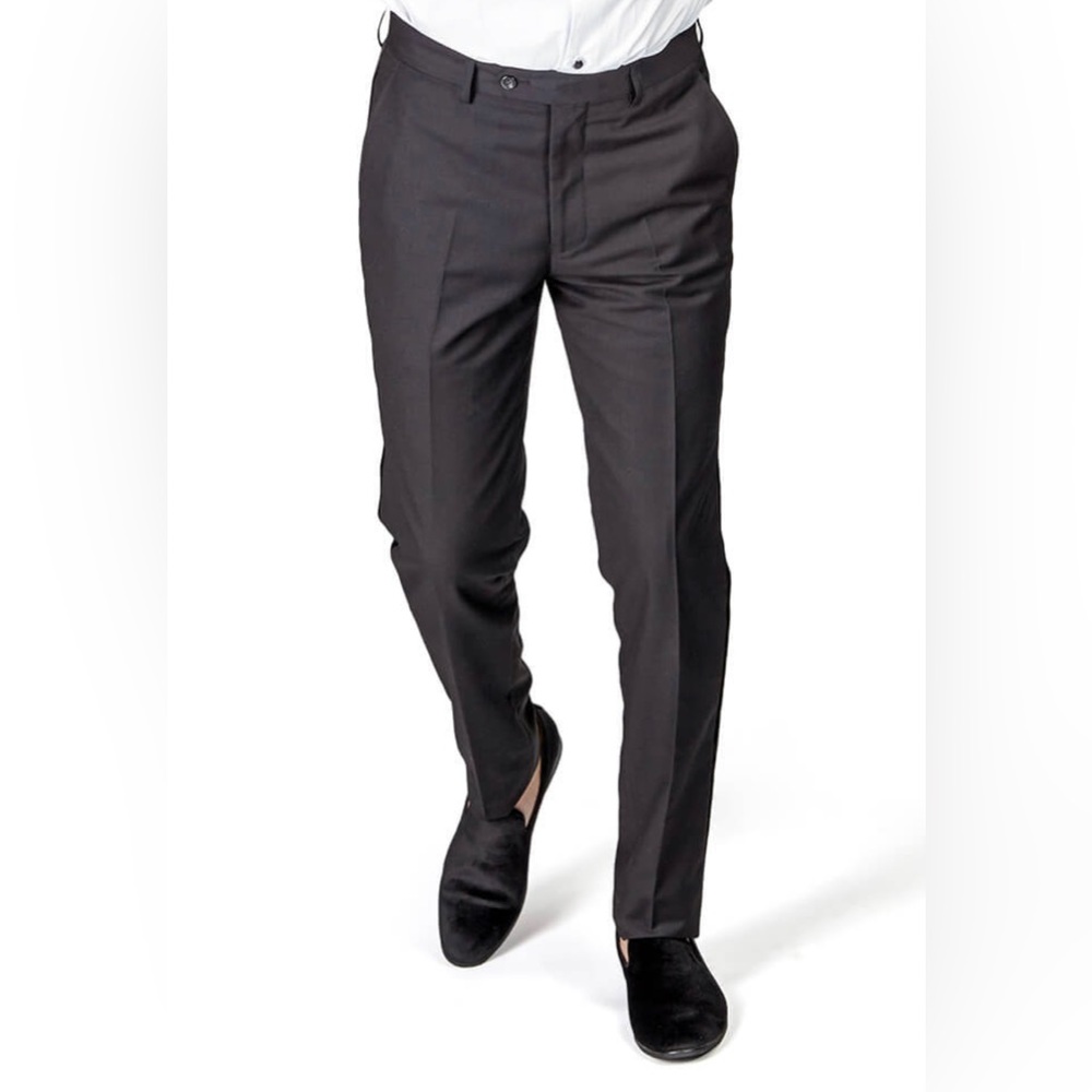 NWOT Black Tuxedo Pants Satin Side Line AZARMAN